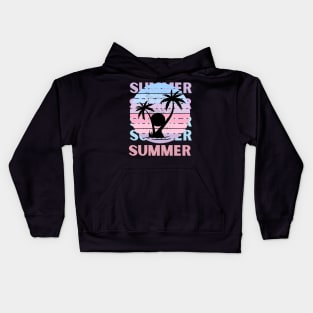 Hello summer Beach summertime Adventure travel lover palm tree sun Kids Hoodie